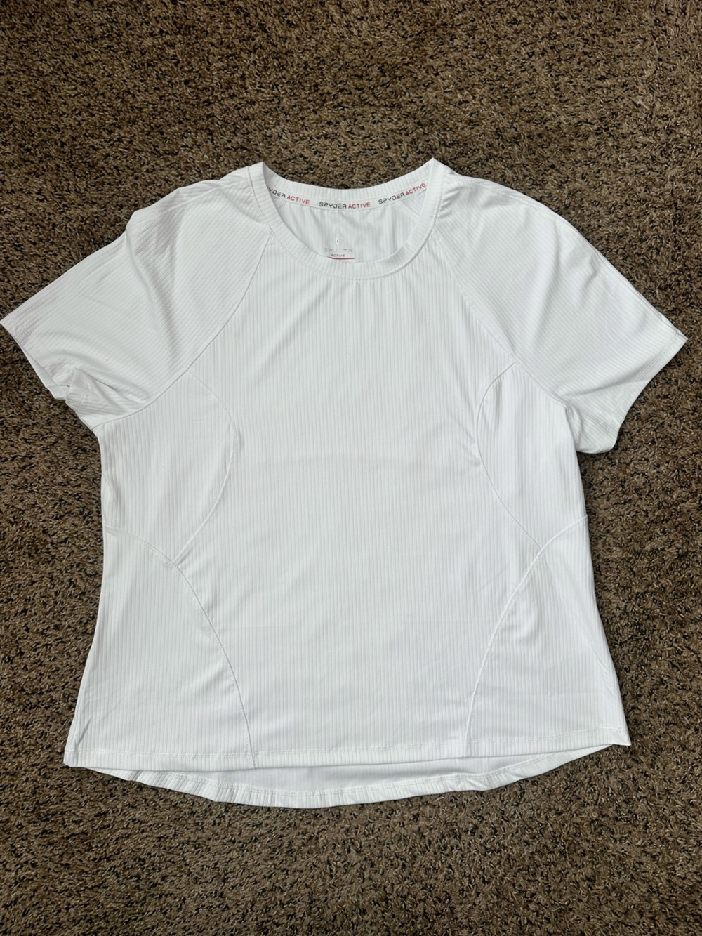Women’s Spyder White Ribbed Active Tee